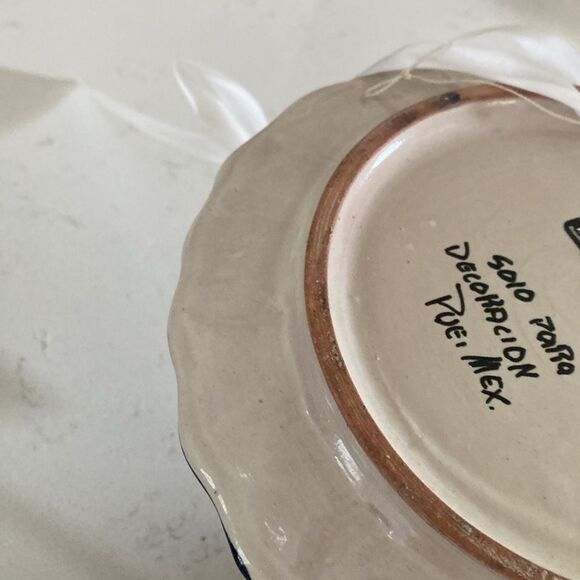 Puerto Rican Mexico Hand Painted Display Dish Colorful Ceramic Hanging Plates - Picture 5 of 6